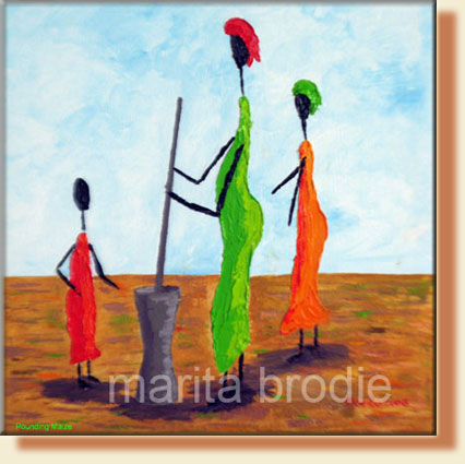 POUNDING MAIZE | Marita Brodie Art from the Heart