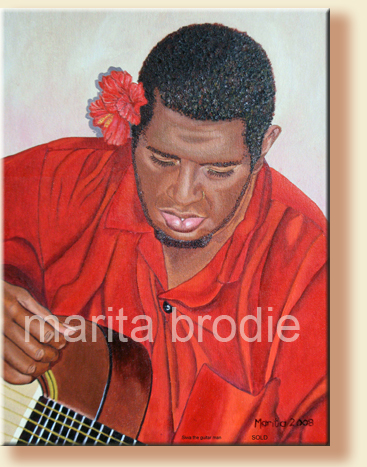 SIWA the GUITAR MAN | Marita Brodie Art from the Heart