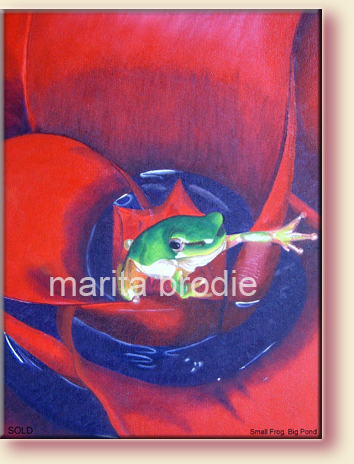 SMALL FROG BIG POND | Marita Brodie Art from the Heart